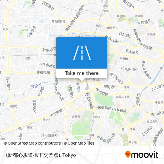 (新都心歩道橋下交差点) map