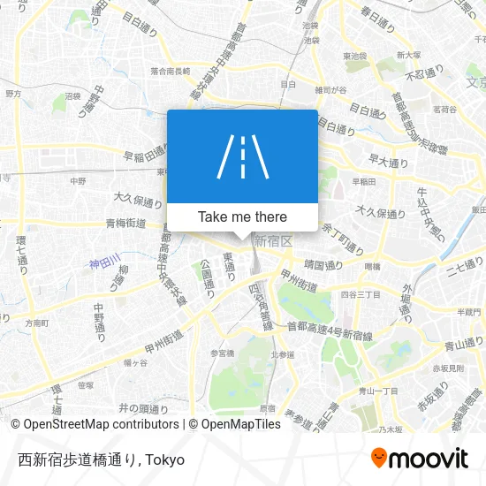 西新宿歩道橋通り map