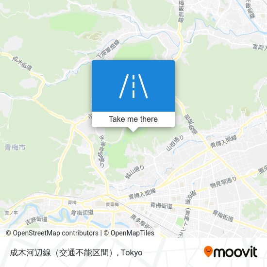 成木河辺線（交通不能区間） map