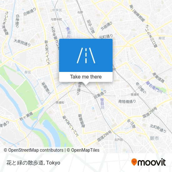 花と緑の散歩道 map
