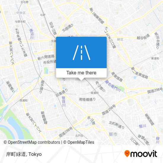 岸町緑道 map