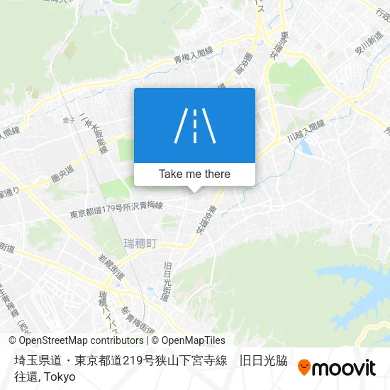 埼玉県道・東京都道219号狭山下宮寺線　旧日光脇往還 map