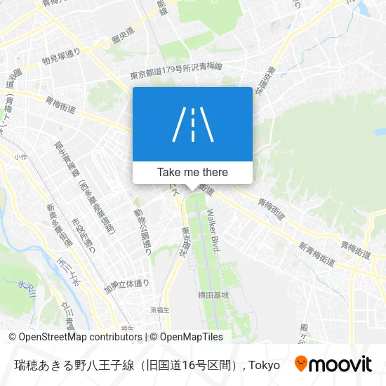 瑞穂あきる野八王子線（旧国道16号区間） map