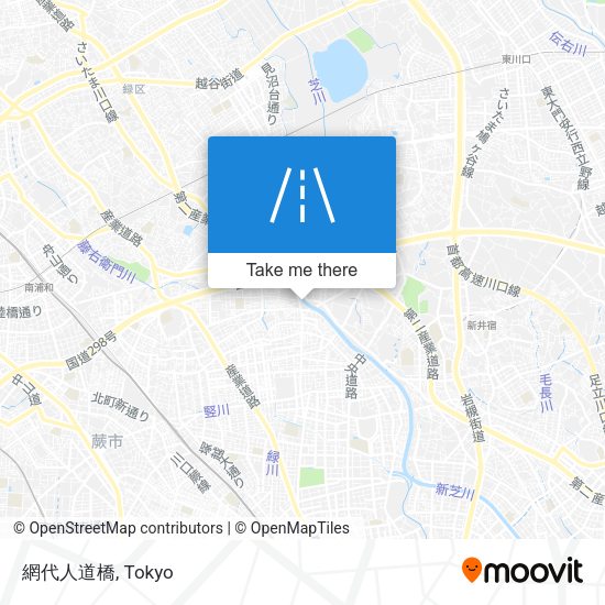 網代人道橋 map