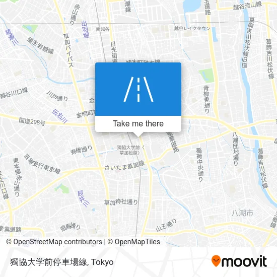 獨協大学前停車場線 map