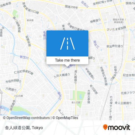 舎人緑道公園 map