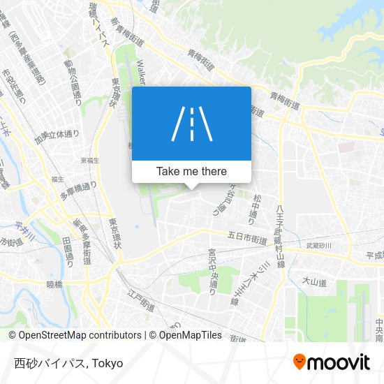 西砂バイパス map
