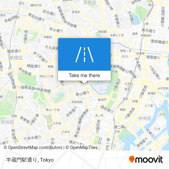 Hanzomon Station Street map