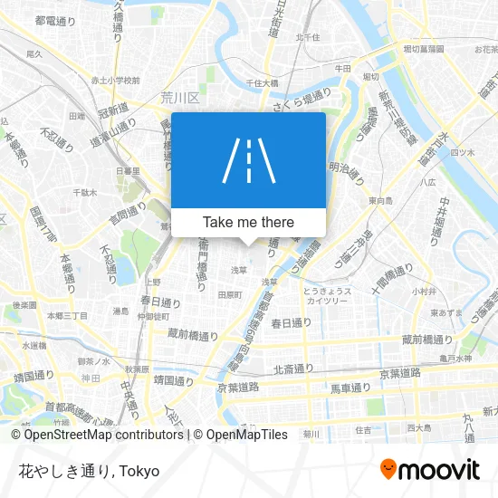 花やしき通り map