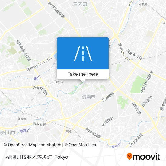 柳瀬川桜並木遊歩道 map