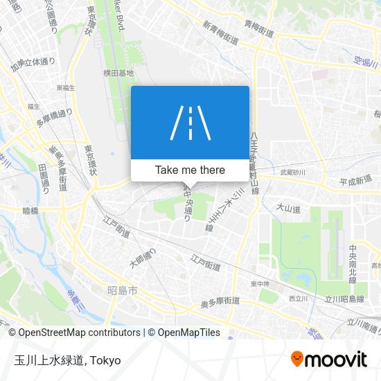 玉川上水緑道 map