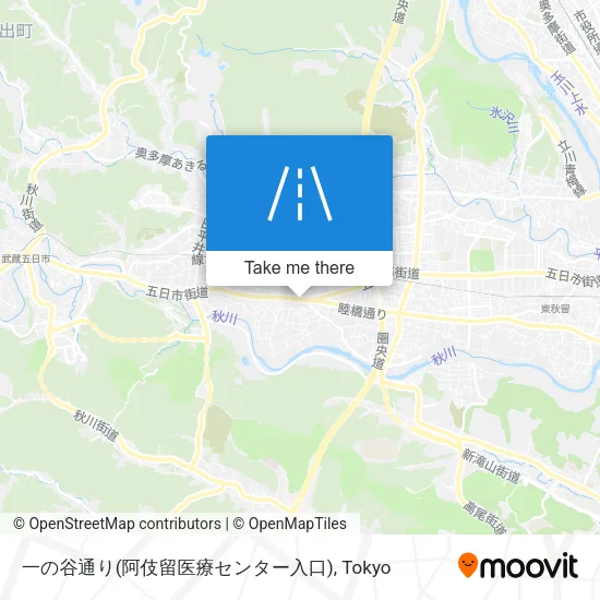 一の谷通り(阿伎留医療センター入口) map