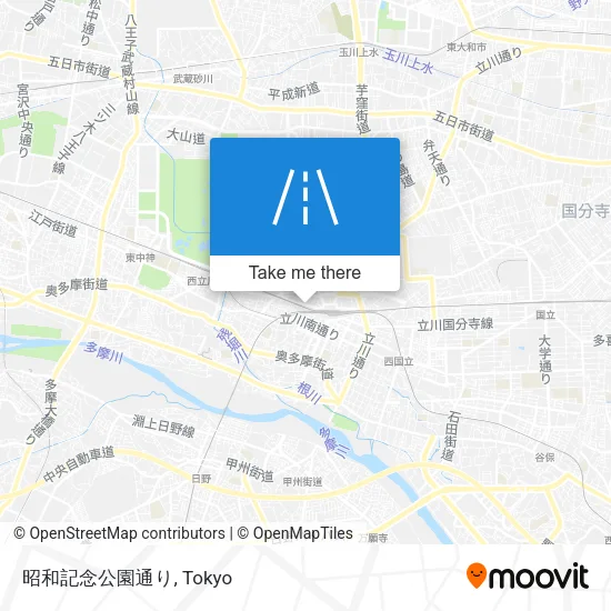 昭和記念公園通り map