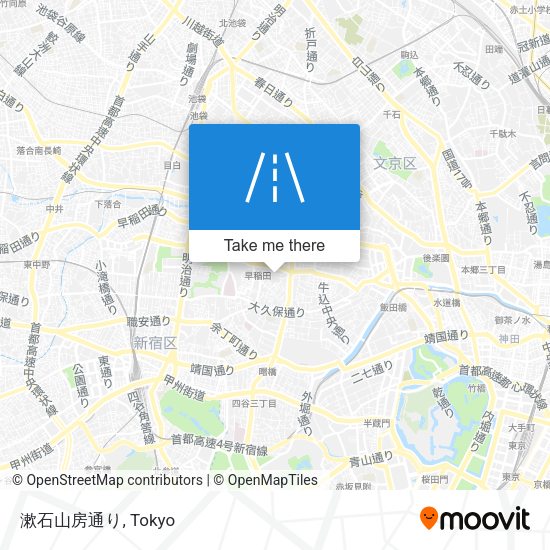 漱石山房通り map