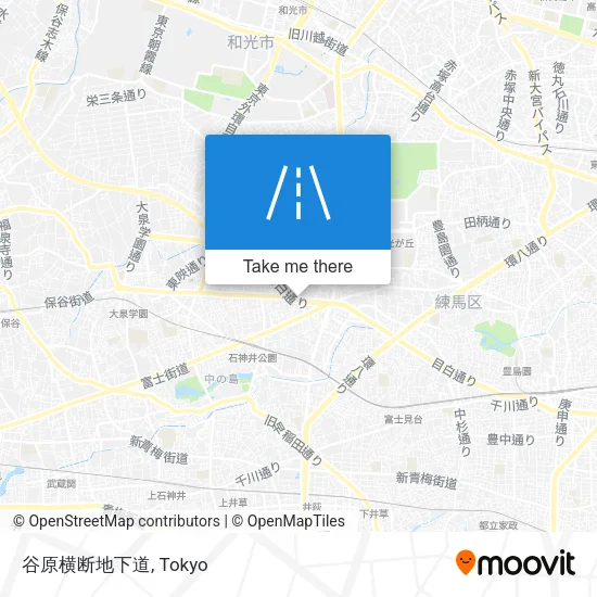 谷原横断地下道 map