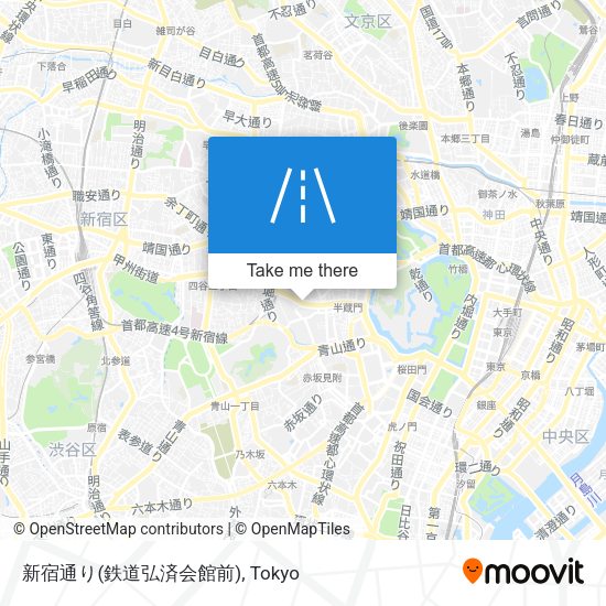 新宿通り(鉄道弘済会館前) map