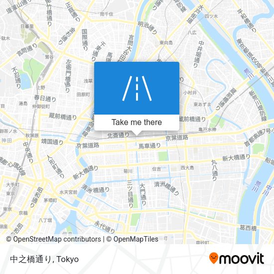 中之橋通り map