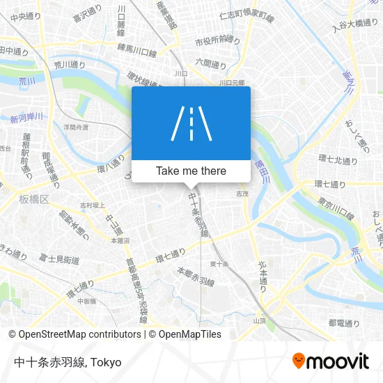 中十条赤羽線 map