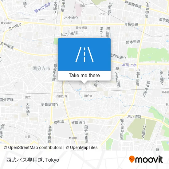 西武バス専用道 map