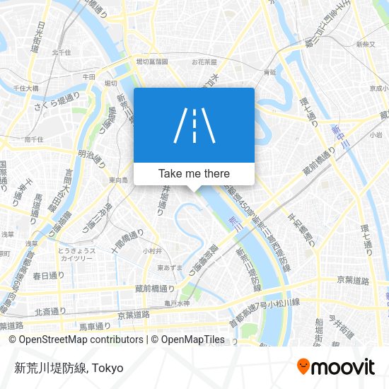 新荒川堤防線 map