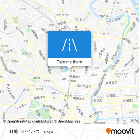 上野地下バイパス map