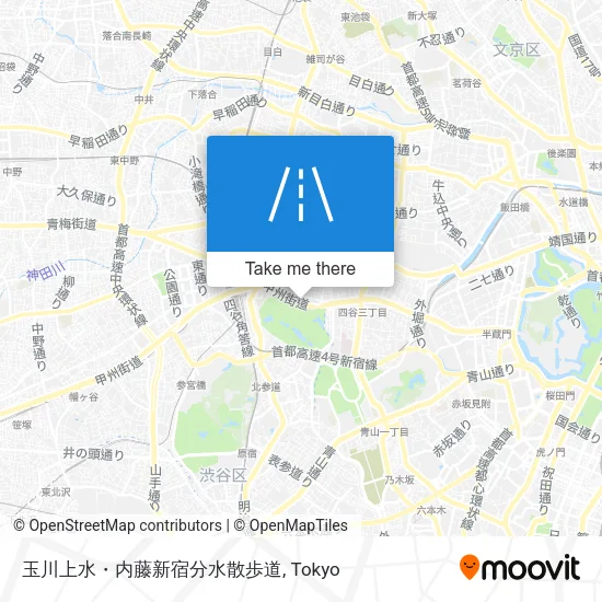 玉川上水・内藤新宿分水散歩道 map