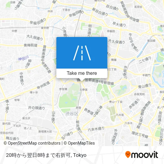 20時から翌日8時まで右折可 map