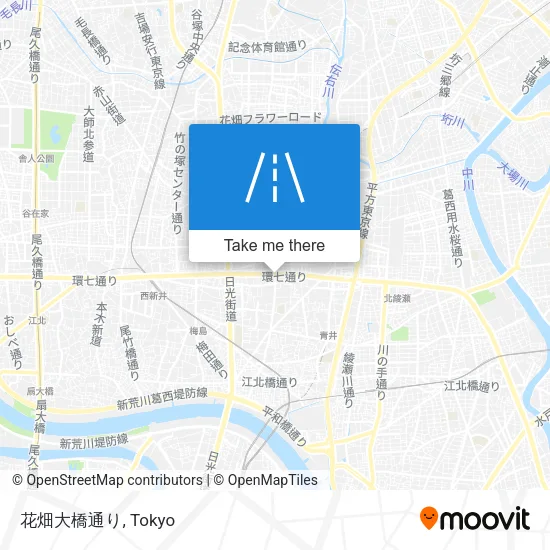花畑大橋通り map