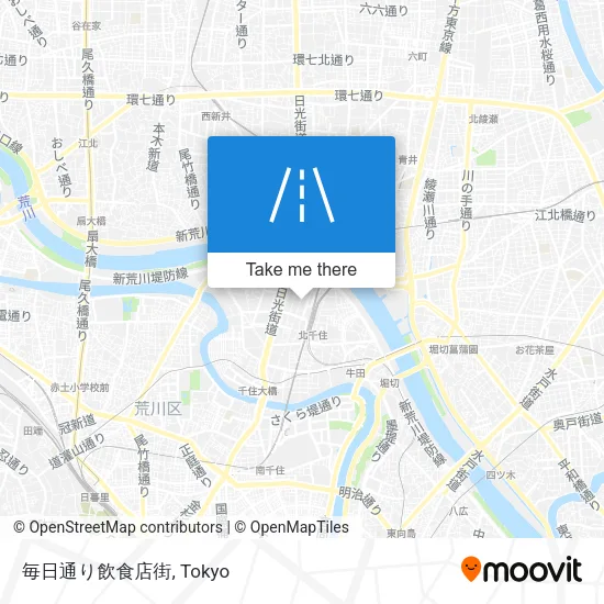 毎日通り飲食店街 map