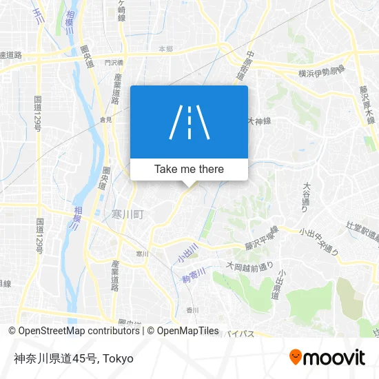 Kanagawa Prefectural Road 45 map