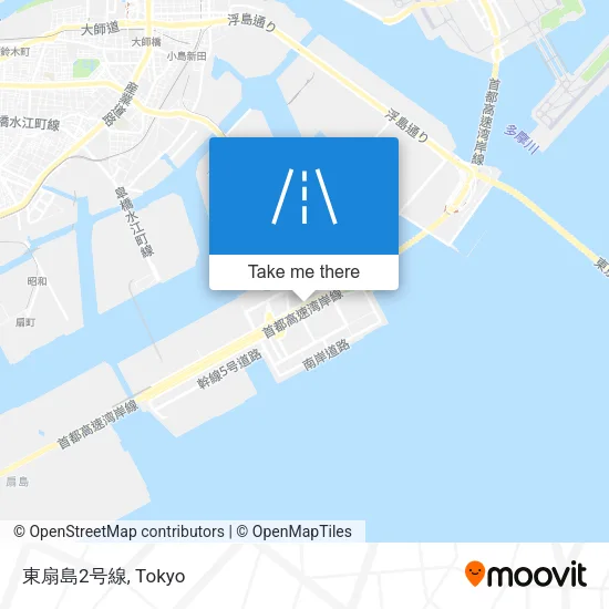 東扇島2号線 map