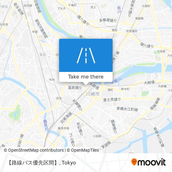 【路線バス優先区間】 map