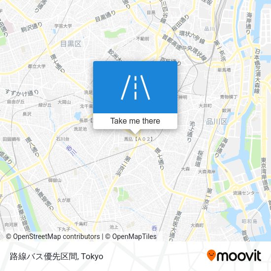 路線バス優先区間 map