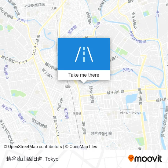 越谷流山線旧道 map
