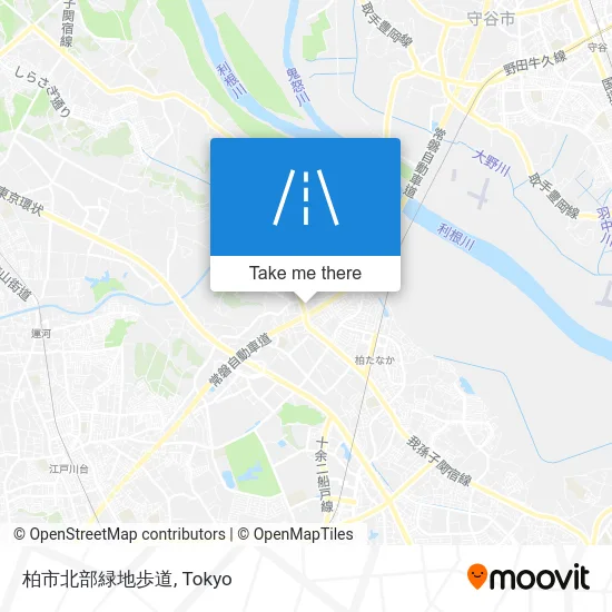 柏市北部緑地歩道 map