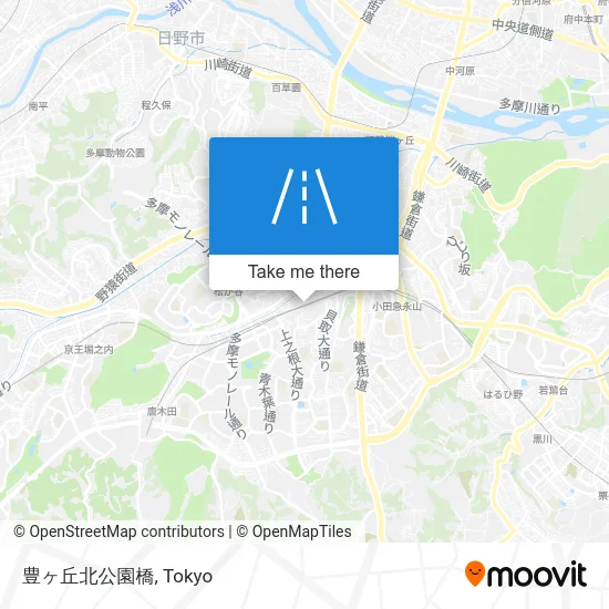 Toyogaoka North Park Bridge map