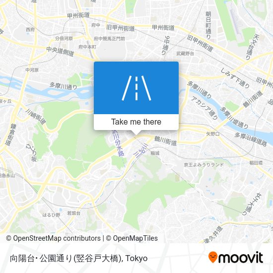 向陽台･公園通り(竪谷戸大橋) map