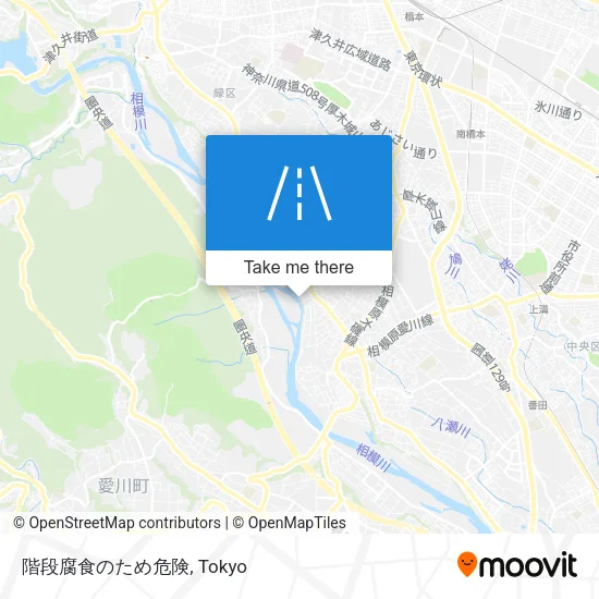 階段腐食のため危険 map