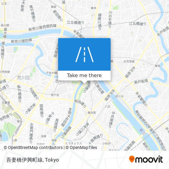 吾妻橋伊興町線 map
