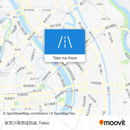 新荒川葛西堤防線 map