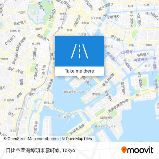 日比谷豊洲埠頭東雲町線 map