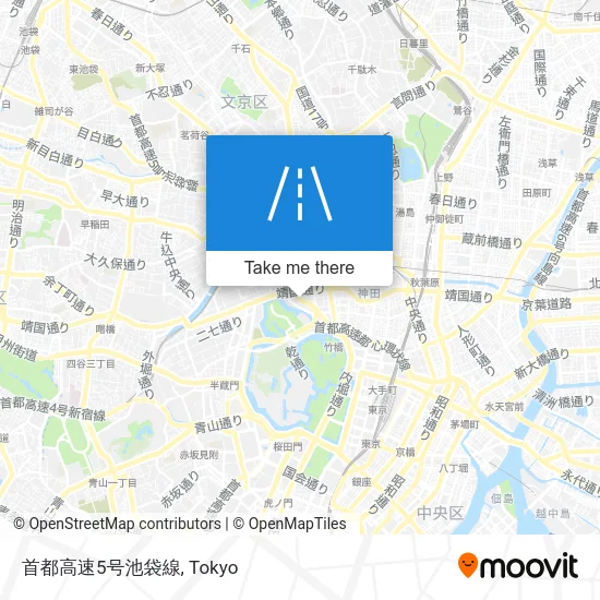 Metropolitan Expressway No. 5 Ikebukuro Line map