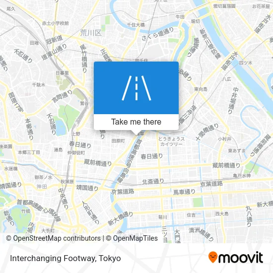 Interchanging Footway map
