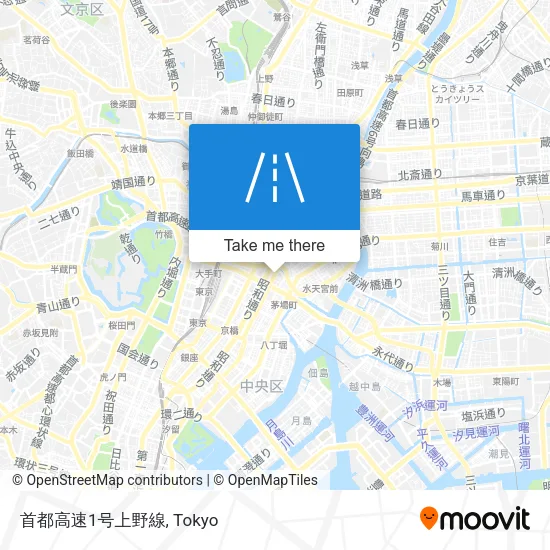 首都高速1号上野線 map