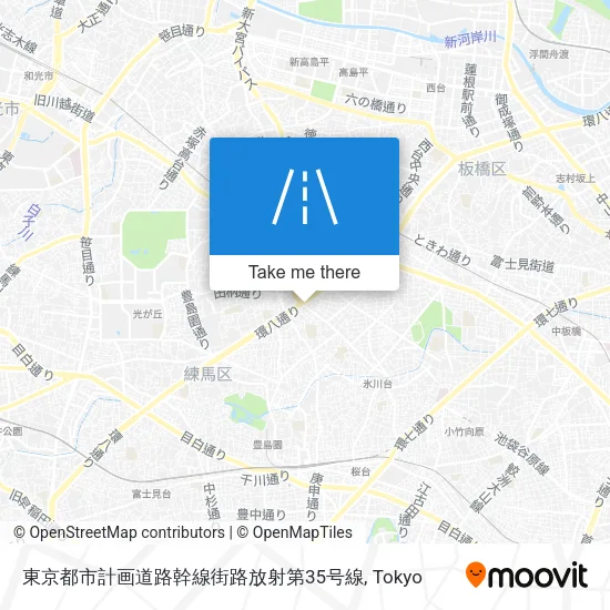 東京都市計画道路幹線街路放射第35号線 map