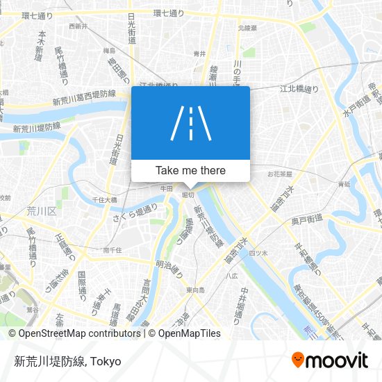 新荒川堤防線 map