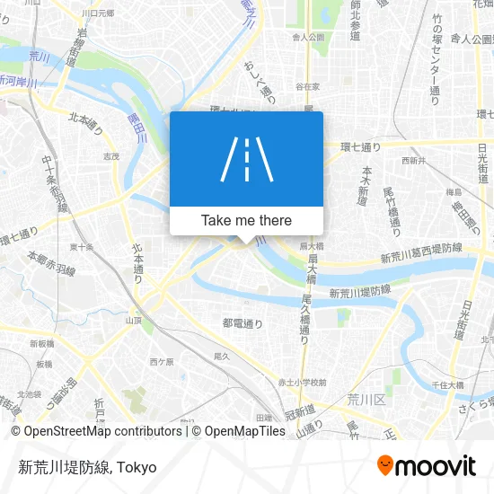 新荒川堤防線 map