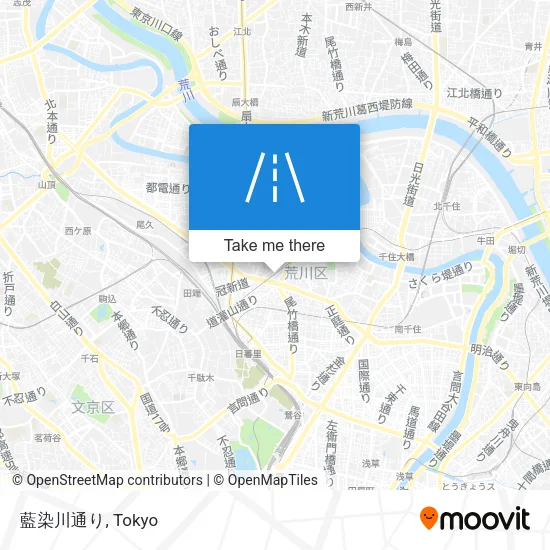 藍染川通り map