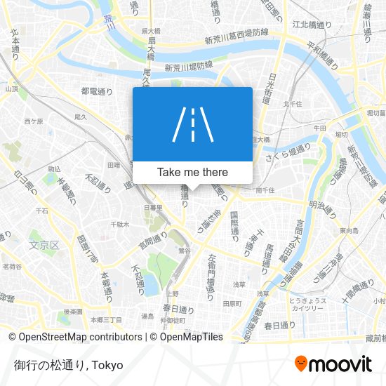 御行の松通り map