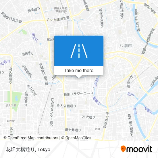 花畑大橋通り map